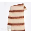 Cross-border scarf wholesale e-commerce live-streaming supply chain, retro two-color striped plush scarf Specification image